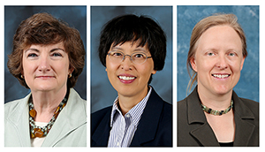 New fellows of the American Association for the Advancement of Science from Oak Ridge National Laboratory are (from left) Michelle Buchanan, Liyuan Liang and Melanie Mayes.